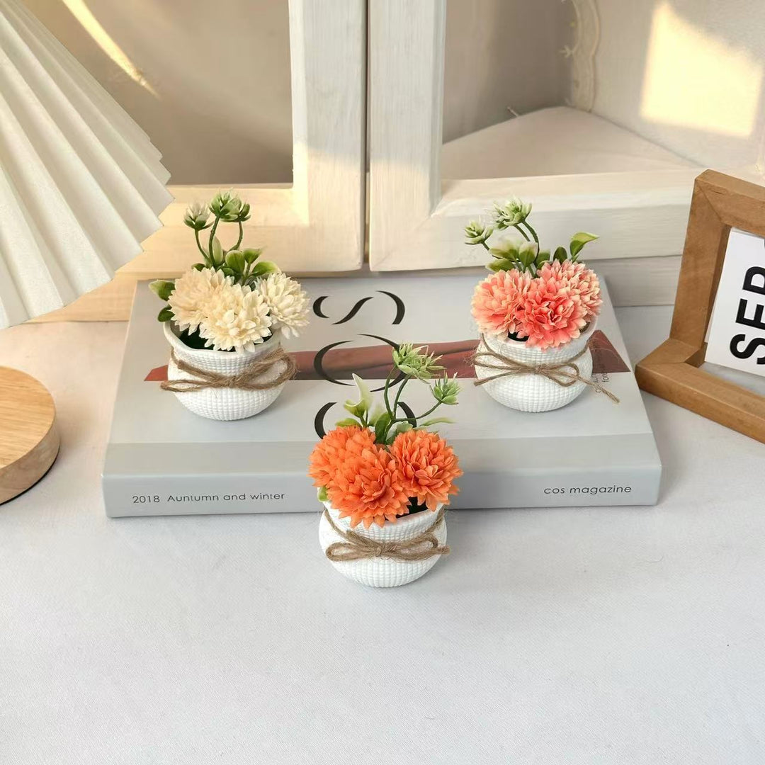 Decorative Mini Potted Flower Arrangement