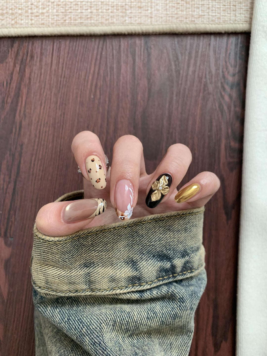 Artificial nails with flower design Kalsten