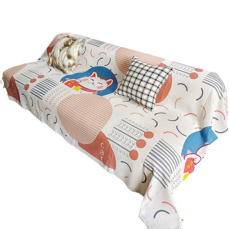 Cozy Geometric Pattern Throw Blanket