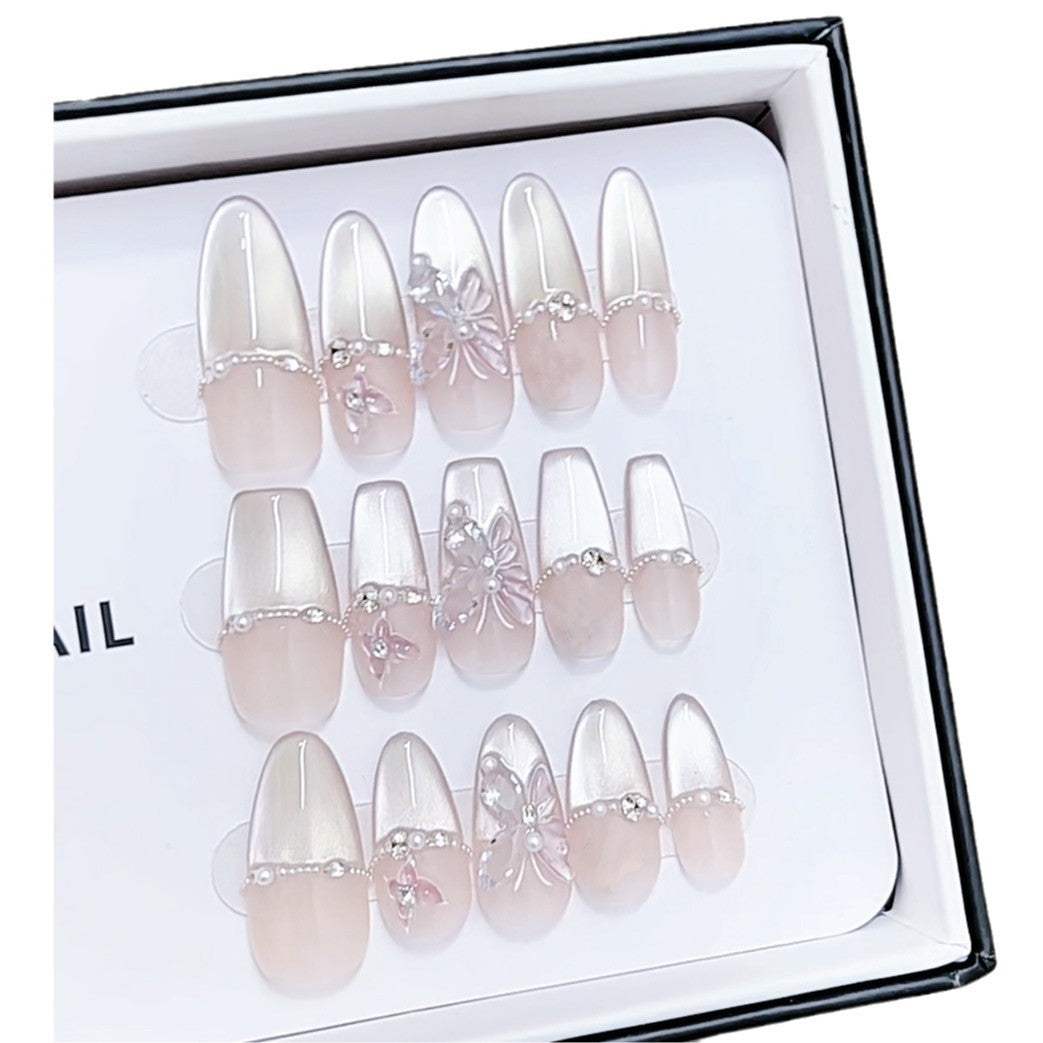 Luxury Floral-Design Press-On Nail Set Kalsten