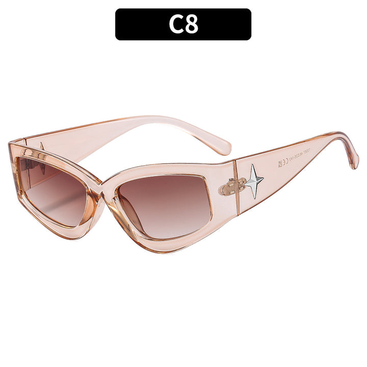 Chic Cat-Eye Sunglasses with Elegant Star Detail