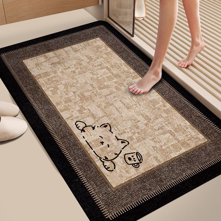 Plush Dog-Themed Bath Mat Kalsten
