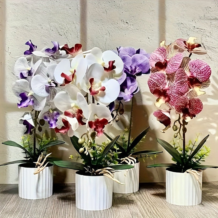 Artificial Orchid Plant Arrangement 1790480695 for Indoor Home Decor Display