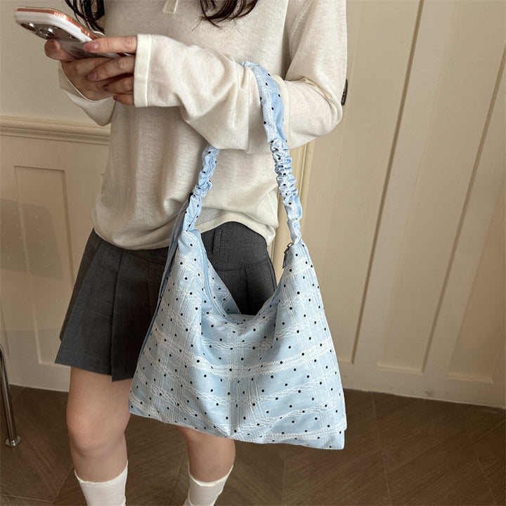 Textured Fabric Shoulder Bag