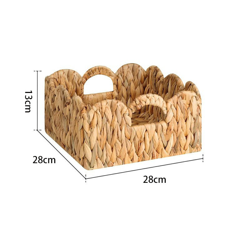 Decorative Scalloped Woven Storage Tray Kalsten