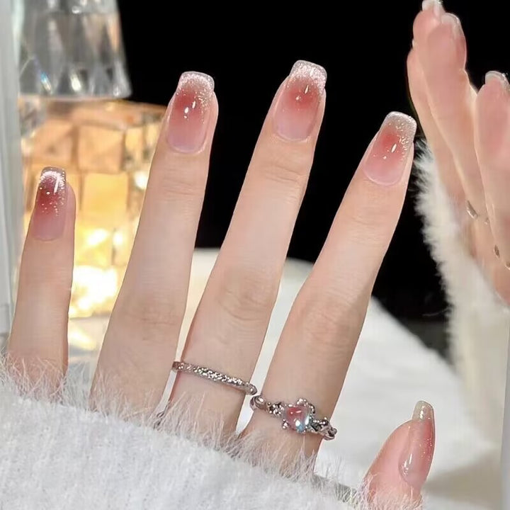 Glamorous Glittery Ombre Press-On Nails Kalsten
