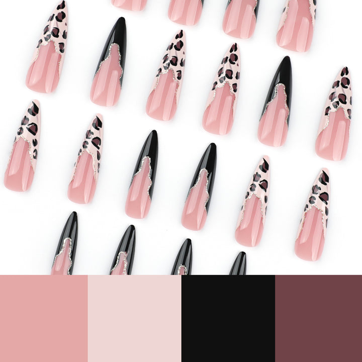 Artful stiletto nails in elegant leopard design Kalsten