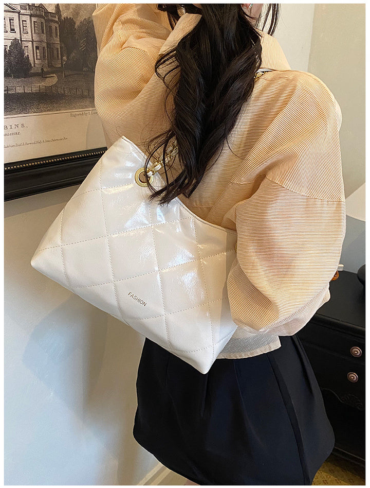 Quilted Faux Leather Tote Bag Kalsten