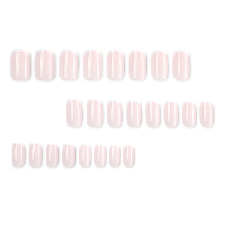 Classic nail extensions with elegant French tips Kalsten