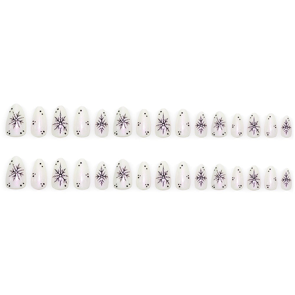 Creative Art Nails with Elegant Snowflake Design Kalsten