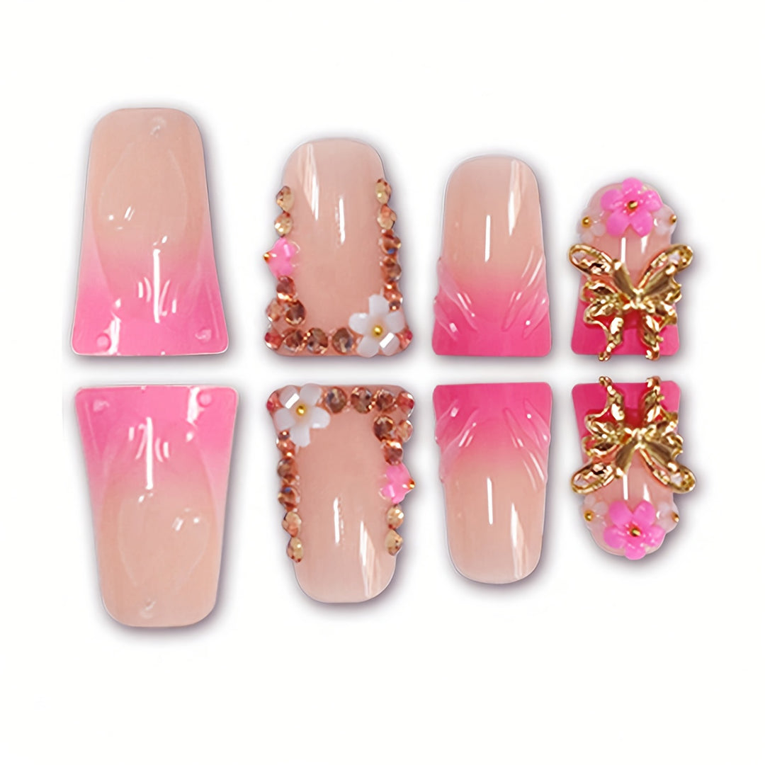 Elegant Floral Press-On Nails Kalsten