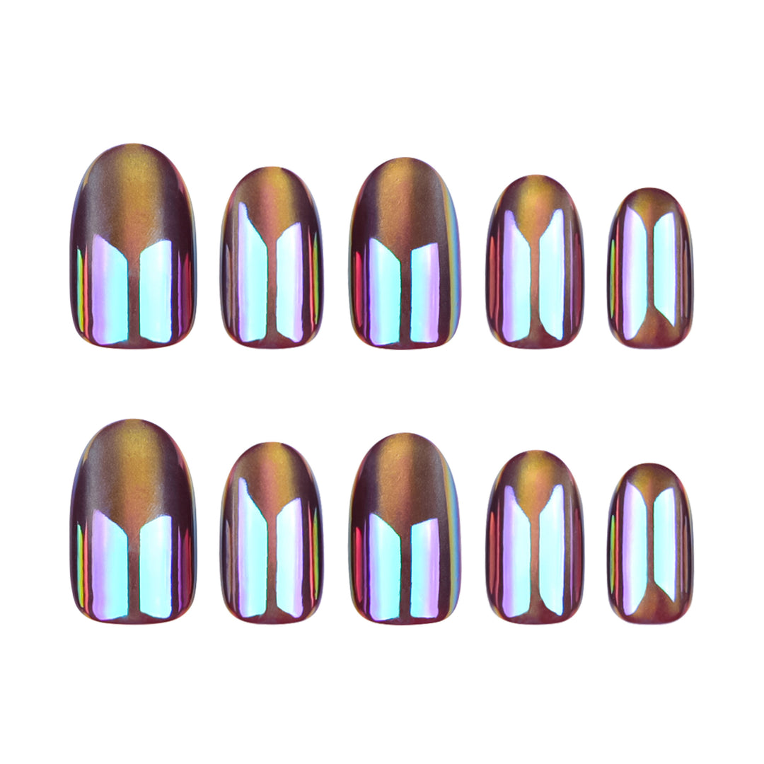 Shiny nail art with holographic effect Kalsten