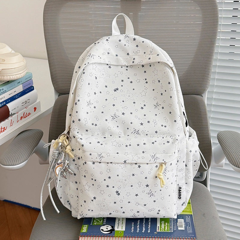 Stylish Star-Patterned School Backpack Kalsten