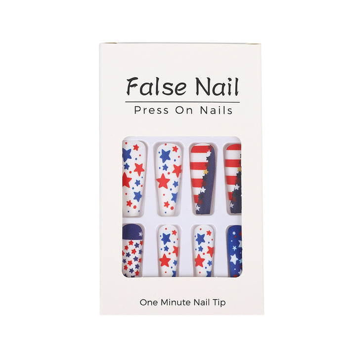 Artificial nails with patriotic star design Kalsten