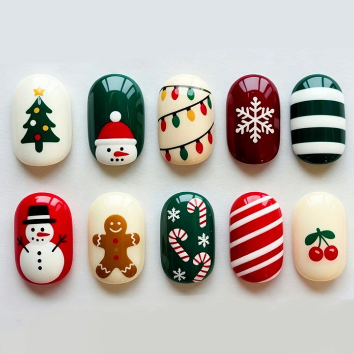Festive Holiday Nail Art Set Kalsten