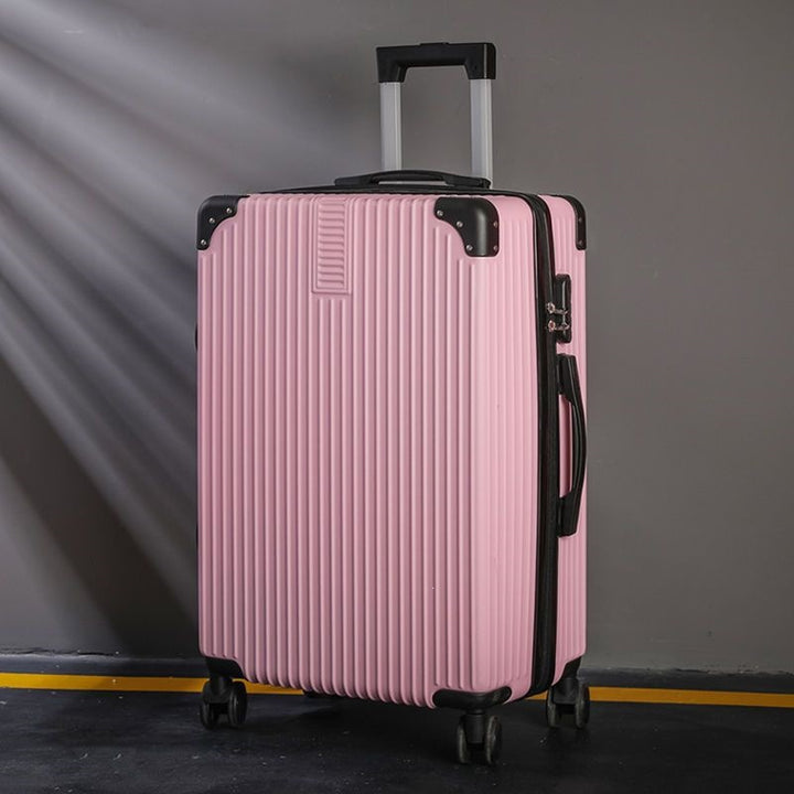 Hard shell suitcase with 360-degree wheel system and integrated safety feature Kalsten