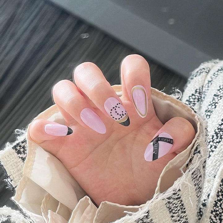 Glamorous Glittery Stiletto Press-On Nails Kalsten