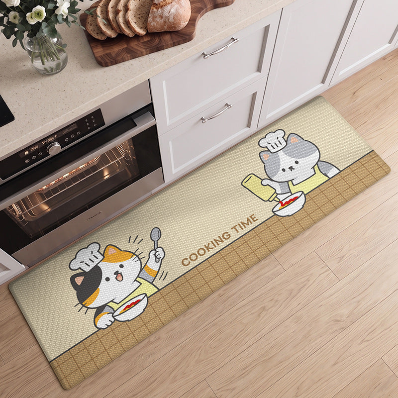Playful Animal Themed Kitchen Comfort Mat