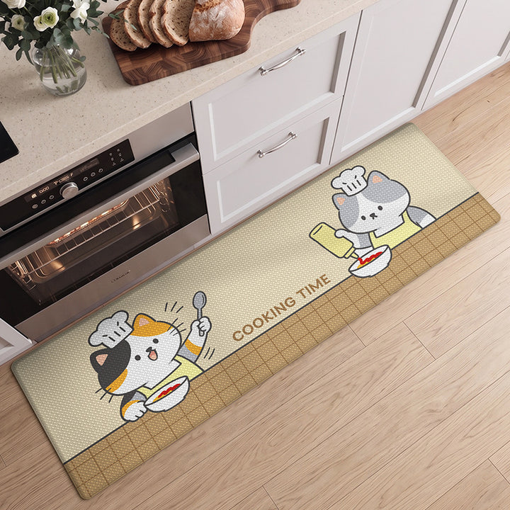 Playful Animal Themed Kitchen Comfort Mat