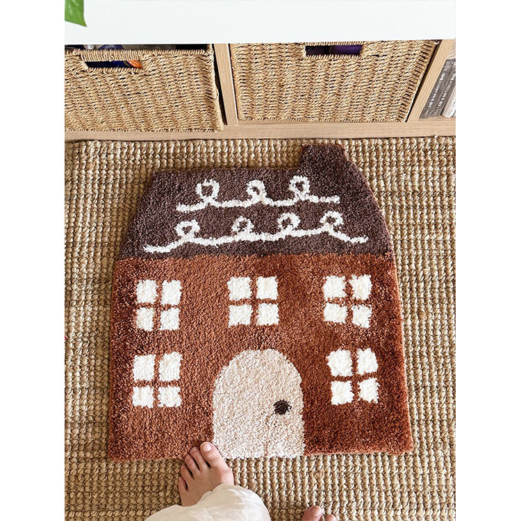 Whimsical House-Shaped Rug Kalsten