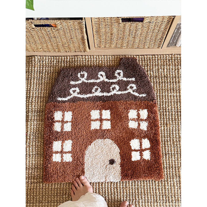 Whimsical House-Shaped Rug Kalsten