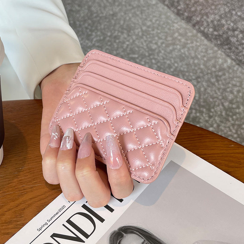 Quilted Leather Slim Card Holder Kalsten