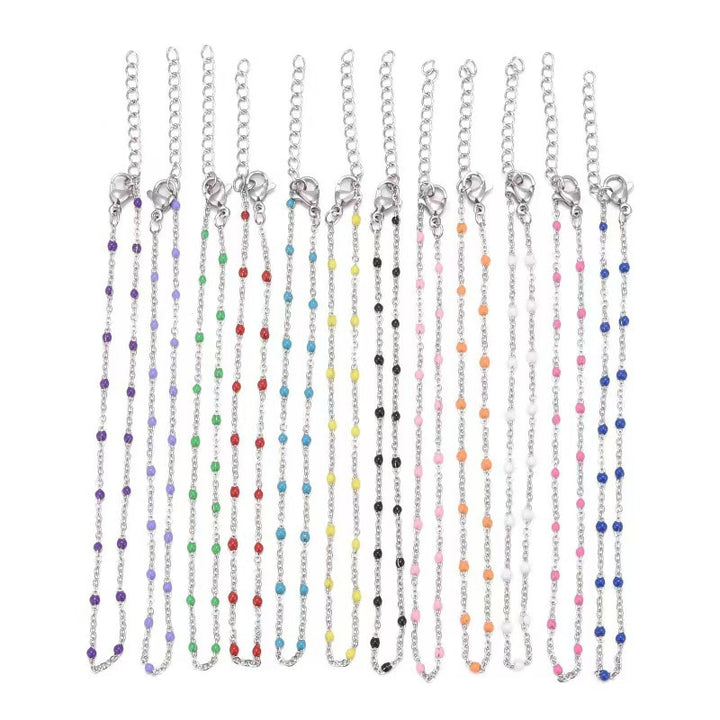 Delicate Beaded Chain Necklace Kalsten