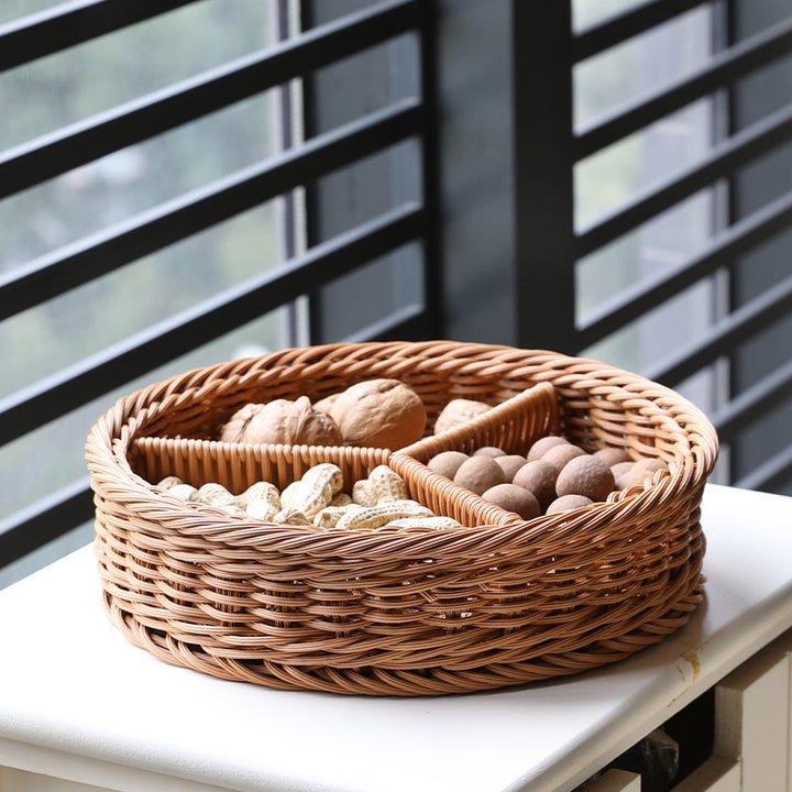 Multi-Compartment Woven Serving Tray Kalsten