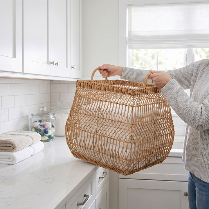 Handwoven Storage Basket with Open Design Kalsten