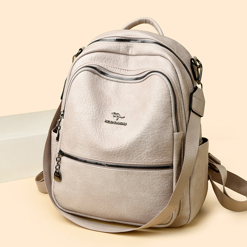 Vintage-Inspired Leather Backpack Kalsten