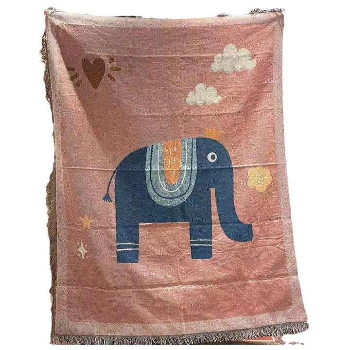 Decorative Elephant-Themed Tapestry