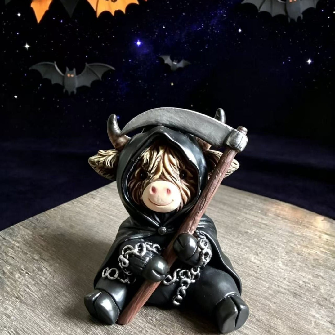 Funny Halloween Cow Figurine Kalsten