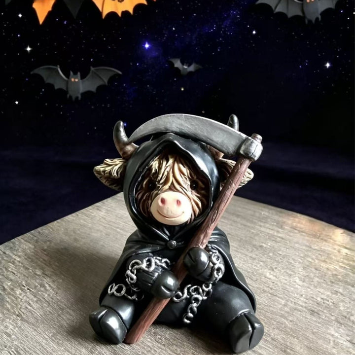 Funny Halloween Cow Figurine Kalsten