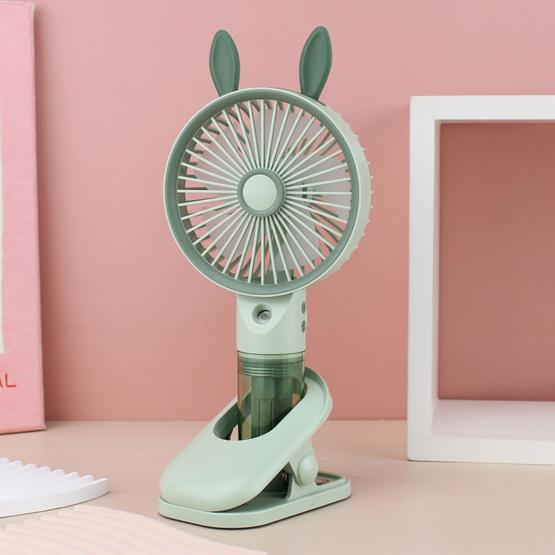 Cooling compact rechargeable clip-on misting handheld fan with detachable water reservoir and adjustable tilt Kalsten
