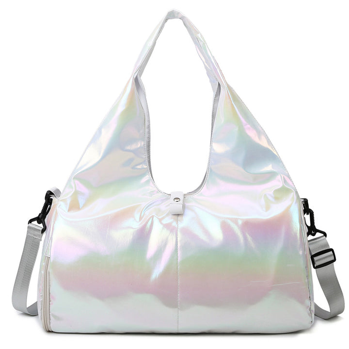 Iridescent Multi-Pocket Travel Tote Bag Kalsten