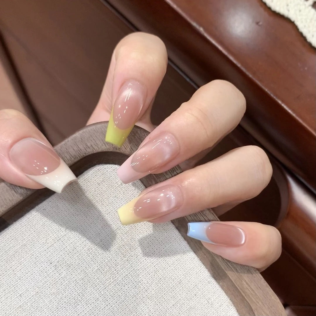 Ombre French Tip Press-On Nails Kalsten