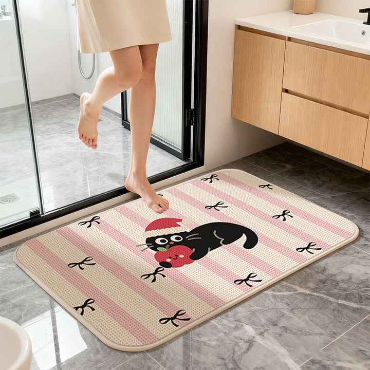 Cute Cartoon Cat Bath Mat Kalsten