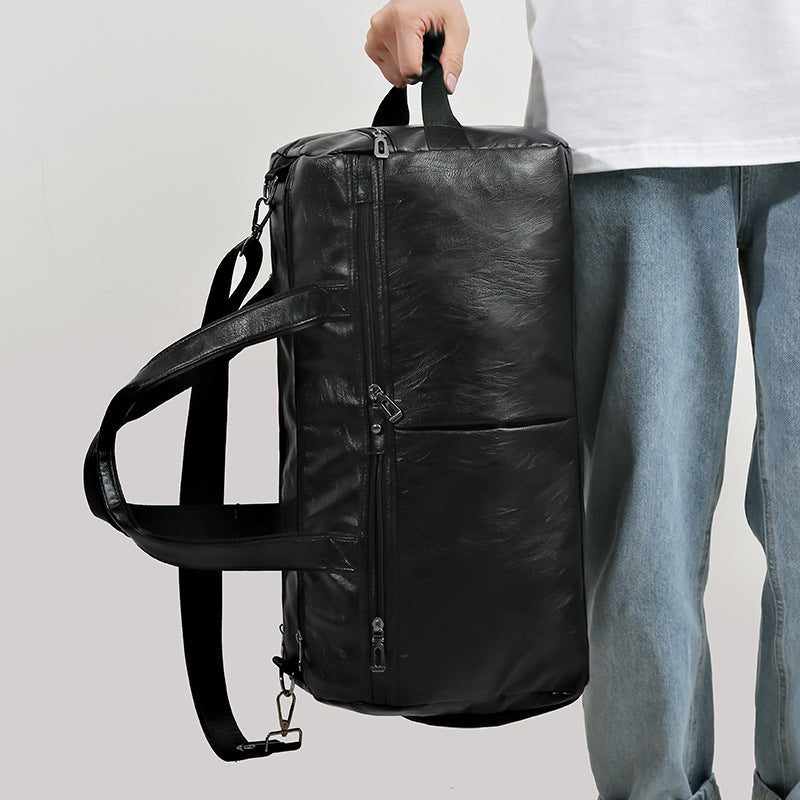 Premium Faux Leather Overnight Duffle Bag Kalsten