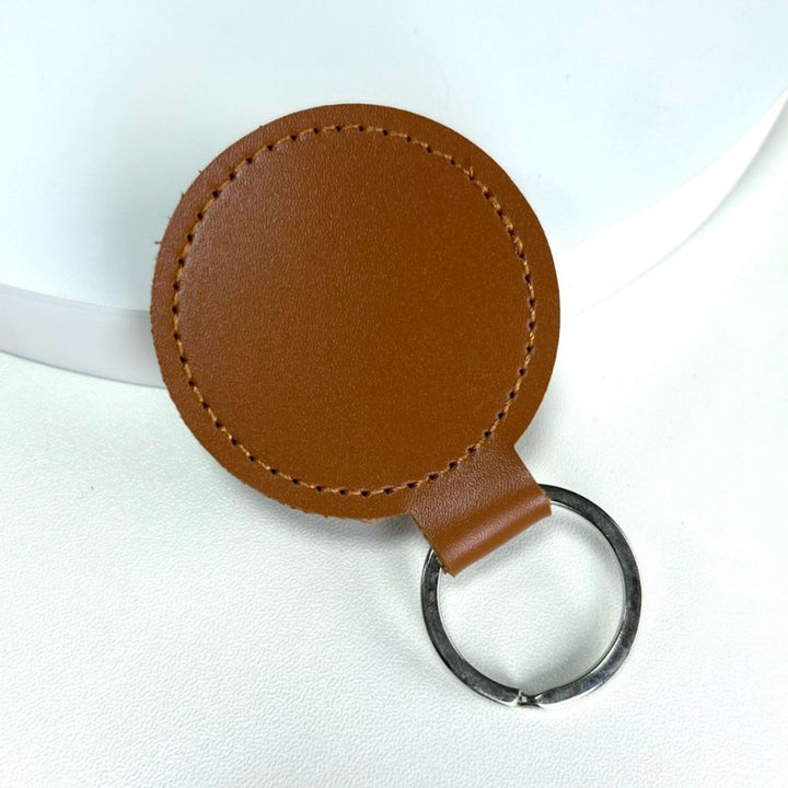 Premium Leather Round Keychain Kalsten