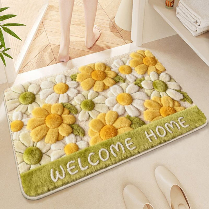 Decorative Floral Bath Mat