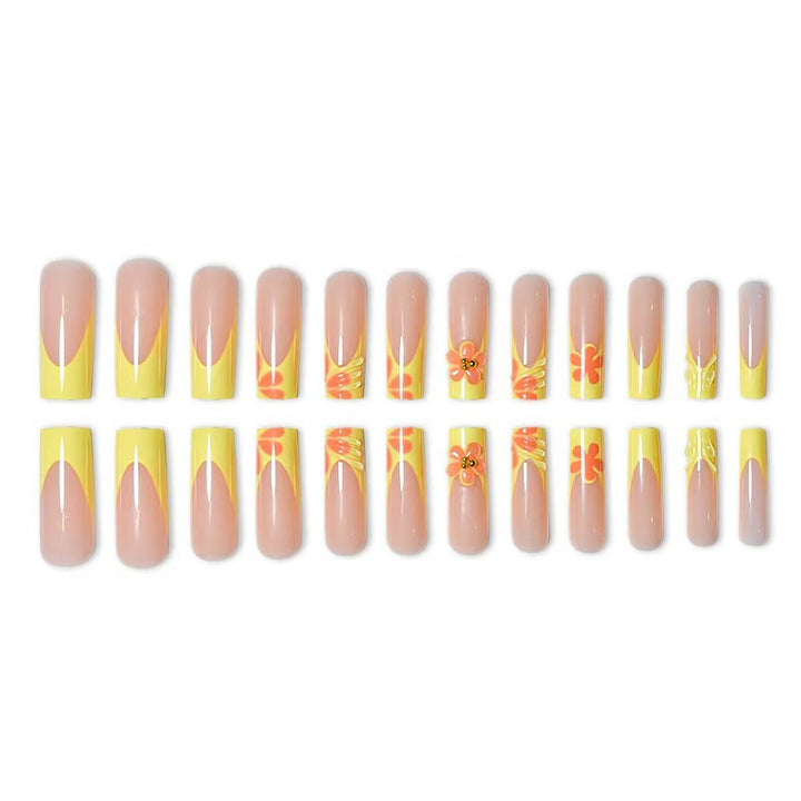 Creative Floral Press-On Nail Art Kalsten