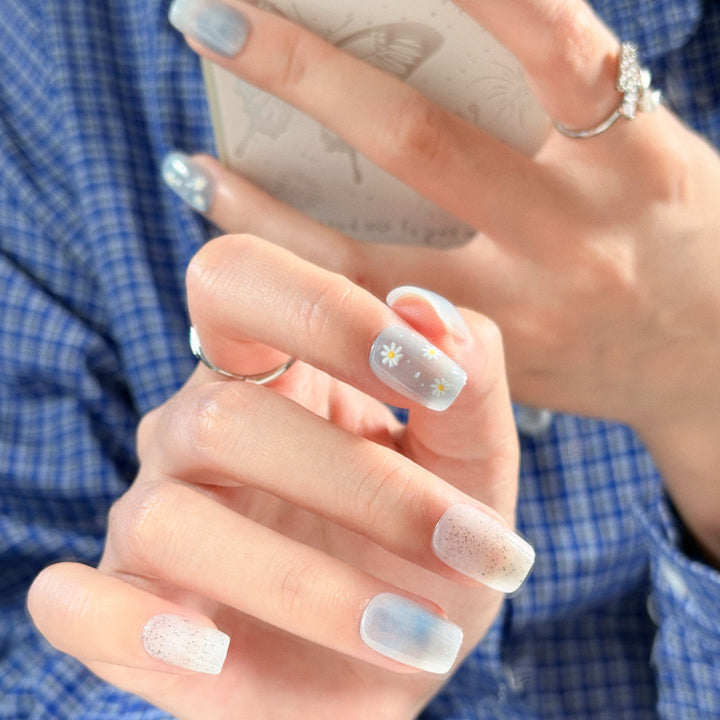 Artistic Floral Print Press-On Nail Set Kalsten
