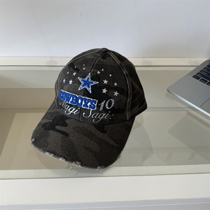 Men's Distressed Camouflage Graphic Baseball Cap Kalsten