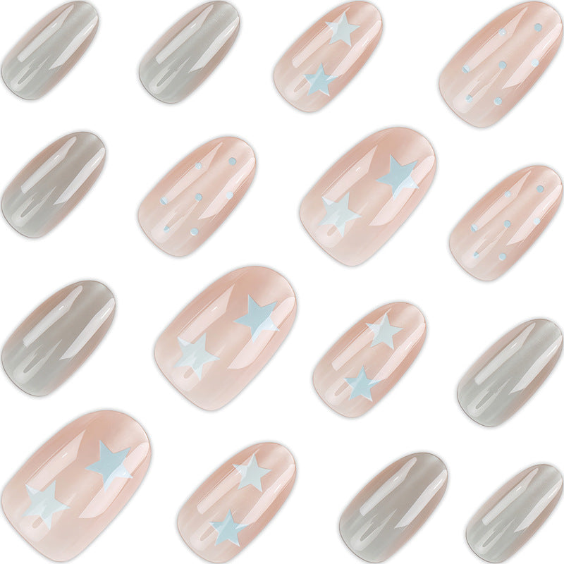 Decorative Ombré Star-Design Press-On Nails Kalsten