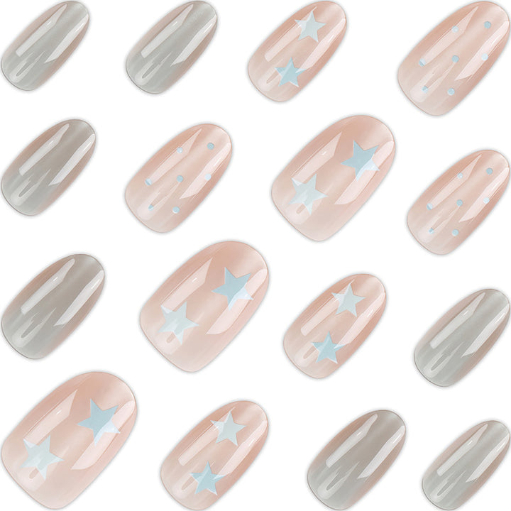 Decorative Ombré Star-Design Press-On Nails Kalsten