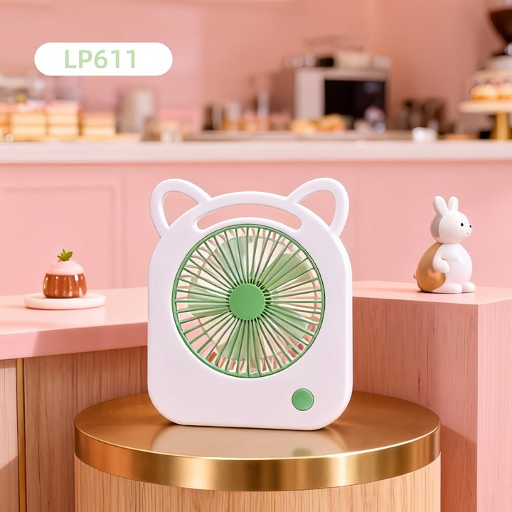 Ladies Portable Mini Hand Fan with Playful Animal Design Kalsten