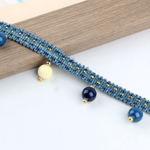 Decorative lace trim with colorful pendants Kalsten