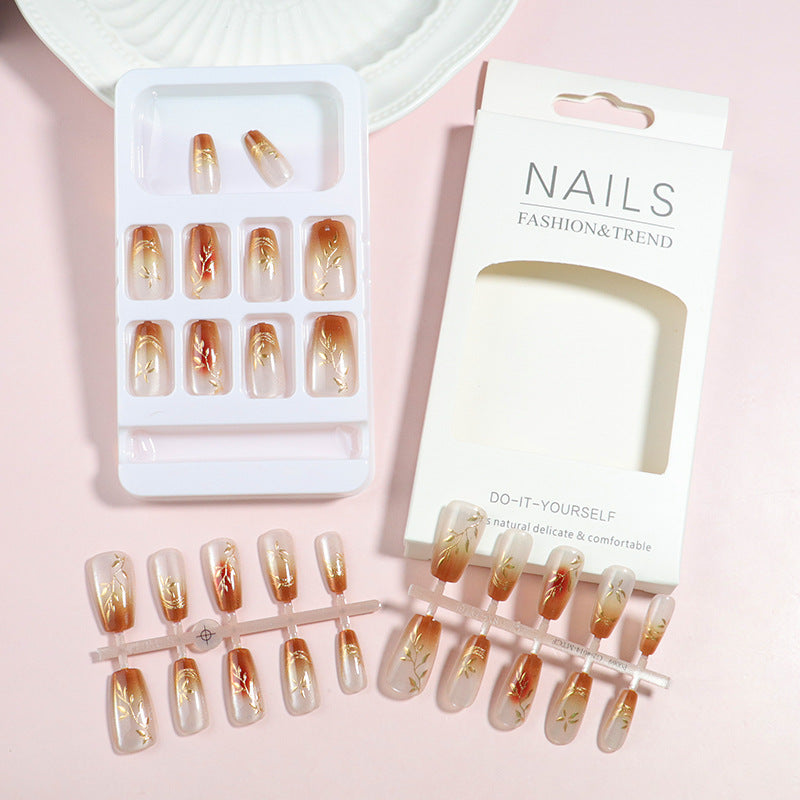 Premium Heart-Embellished Press-On Nail Set Kalsten