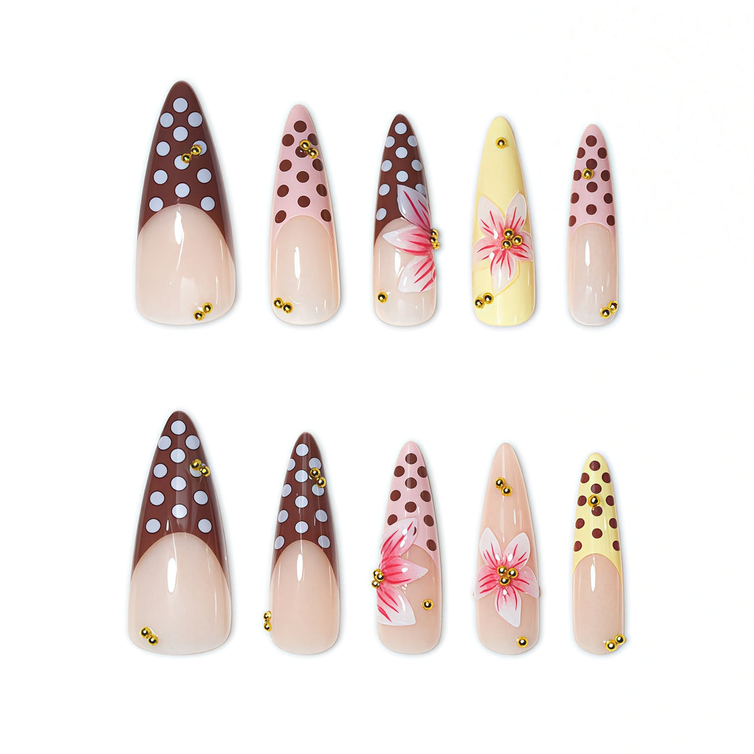 Decorative Stiletto Press-On Nail Extensions Kalsten 1787913981