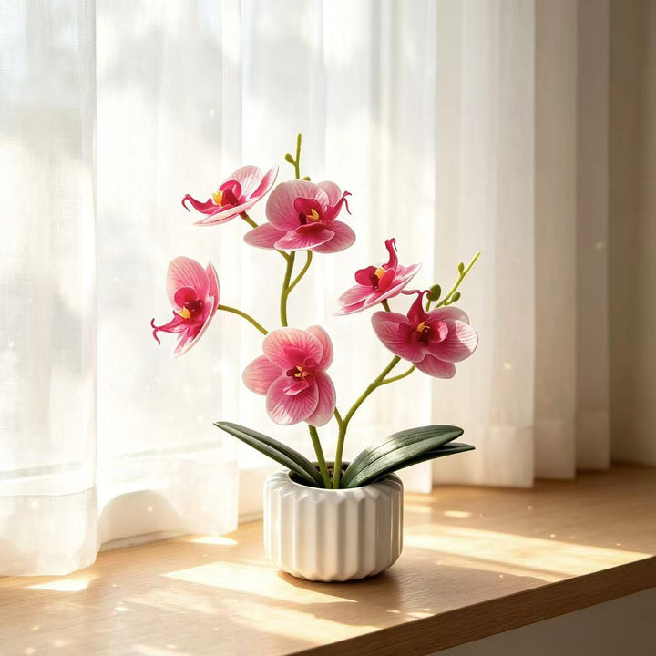 Lifelike Orchid Decorative Table Centerpiece